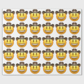 Cowboy emoji face cadeaupapier (Vlak)