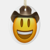 Cowboy emoji face keramisch ornament (Rechts)