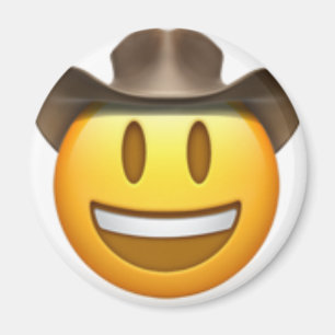 Cowboy emoji face magneet