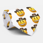 Cowboy emoji face stropdas (Opgerold)