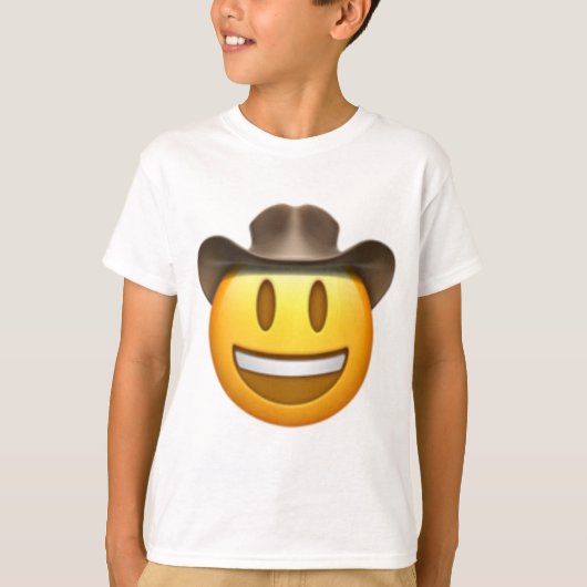 Cowboy emoji face t-shirt (Voorkant)
