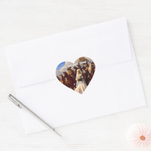 Cowboy en bruid Outdoor bruiloft Hart Sticker