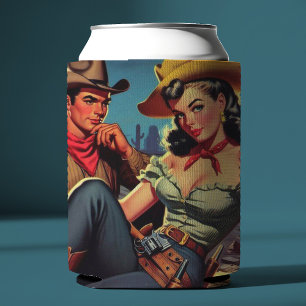 cowboy en cowgirl blikjeskoeler