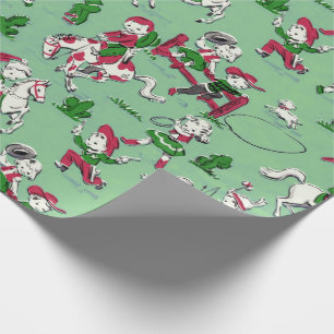cowboy- en cowgirl Gift Wrapping Paper Cadeaupapier