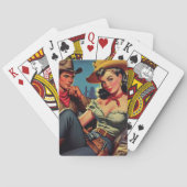  cowboy en cowgirl pokerkaarten (Achterkant)