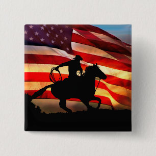 Cowboy en de Amerikaanse Button van het Talent van