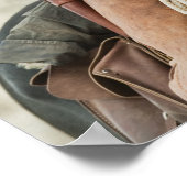 Cowboy en hond op paard poster (Hoek)