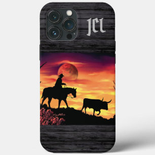 Cowboy en Longhorn Steer Hoesje-Mate iPhone Case