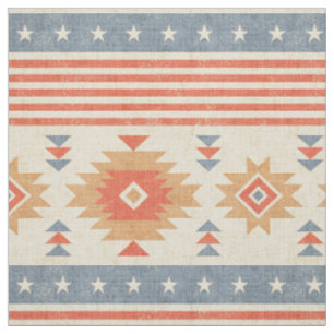cowboy en navajo motieven met rustieke charme stof