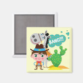Cowboy en Paard Magneet (Voorkant / Achterkant)