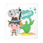 Cowboy en Paard Notitieblok (Voorkant)