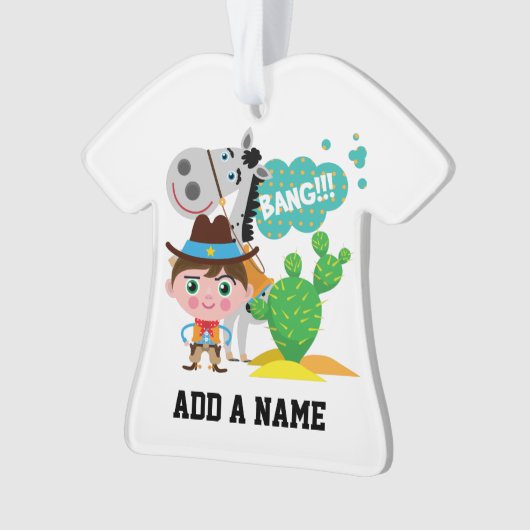 Cowboy en Paard Ornament (voorkant)