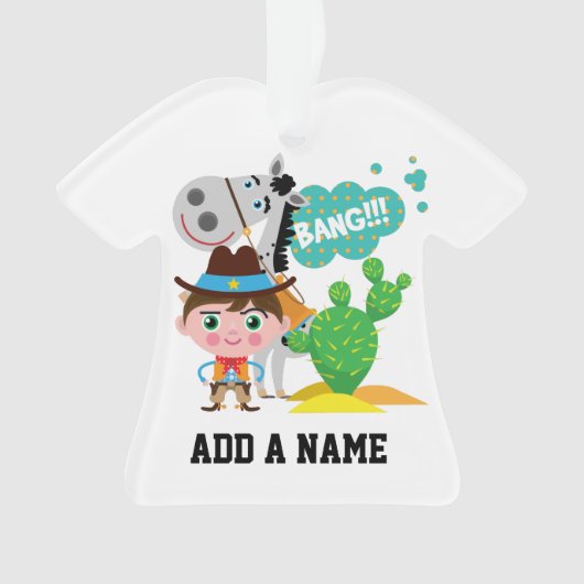 Cowboy en Paard Ornament (voorkant)