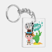 Cowboy en Paard Sleutelhanger (Voorkant Links)