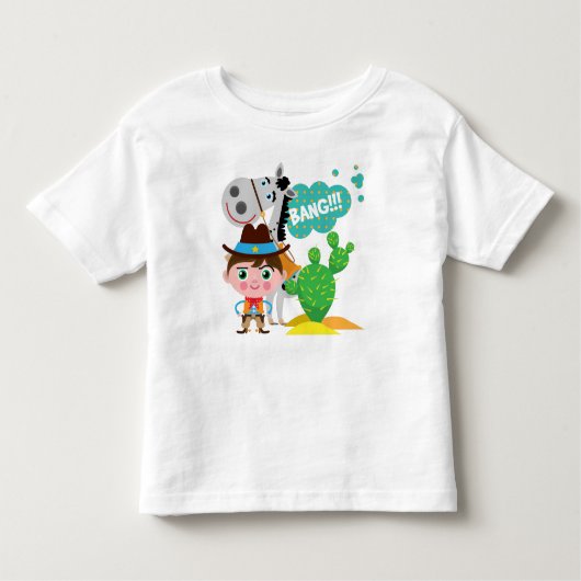 Cowboy en paarden kinder shirts (Voorkant)