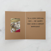 Cowboy Enfant Anniversaire Carte & équitation chev (Intérieur)