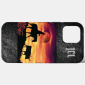 Cowboy Et Longhorn Steer Coque-Mate coque iphone (Verso (horizontal))