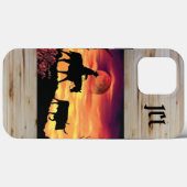 Cowboy Et Longhorn Steer Coque-Mate coque iphone (Verso (horizontal))