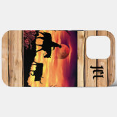 Cowboy Et Longhorn Steer Coque-Mate coque iphone (Verso (horizontal))
