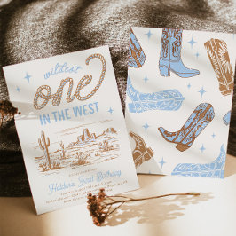 Cowboy First Birthday Uitnodiging