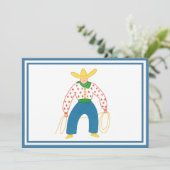  Cowboy Flat dank je kaart (Staand voorkant)