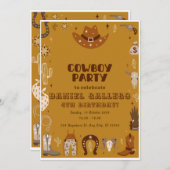 CowBoy flat Holiday Kaart (Voorkant / Achterkant)