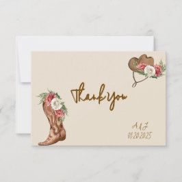 COWBOY FLORALE BRUIDSPARTY UITNODIGING