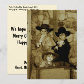 cowboy-foto2 feestdagenkaart (Voorkant / Achterkant)