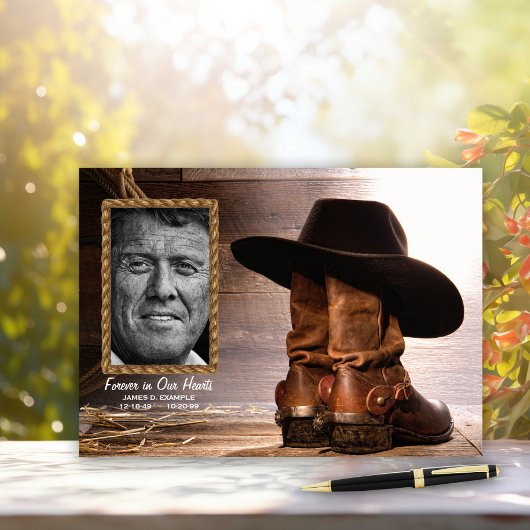 Cowboy Funeral Memorial Livre d'or