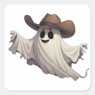 Cowboy Geest Karakter Voor Western Plezier 👻 Vierkante Sticker