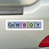 Cowboy gemaakt van Elementen Bumpersticker (Op auto)