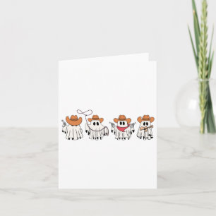 Cowboy Ghost Halloween Ghoul Design Grappig Cowgir Kaart