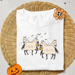 Cowboy Ghost Horse, Schattigee geest, Retro Hallow T-shirt