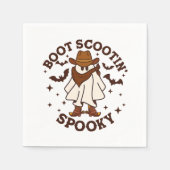 Cowboy Ghost Koeienhuid Boot Scooting Spooky Weste Servet (Voorkant)