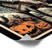 Cowboy Ghost Riding Horse Funny Tarot Kaart Hallow Poster (Hoek)