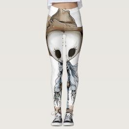 Cowboy grappige Halloween kunst Leggings