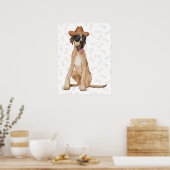 Cowboy Great Dane Dog Poster (Keuken)