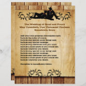 Cowboy Grooms Custom Gay Wedding Programmes (Devant / Derrière)