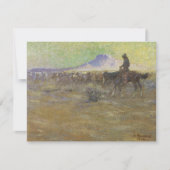 Cowboy Herding Cattle on the Range by Lon Megargee (Voorkant)
