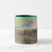 Cowboy Herding Cattle on the Range by Lon Megargee Mok (Midden)