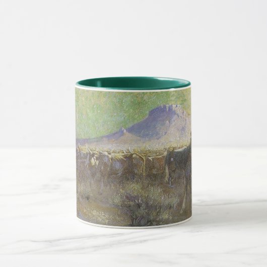 Cowboy Herding Cattle on the Range by Lon Megargee Mok (Midden)