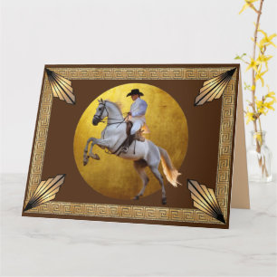 Cowboy Hollywood Regency Filmster Verjaardag Kaart