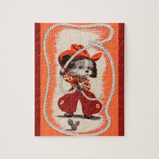 cowboy hond legpuzzel (Verticaal)