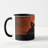 Cowboy Horse en Steer Roping Mok (Links)