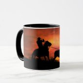 Cowboy Horse en Steer Roping Mok (Voorkant links)