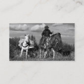 Cowboy Horse & Mule Visitekaartje (Achterkant)