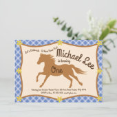 Cowboy Horse Pony Invitations d'anniversaire (Debout devant)