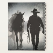 Cowboy Horse Silhouette Planner (Achterkant)