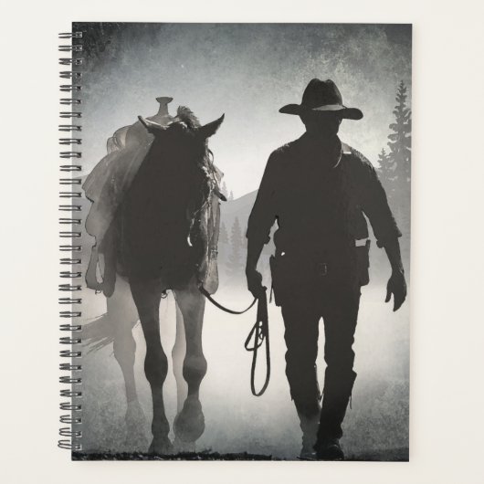 Cowboy Horse Silhouette Planner (Voorkant)