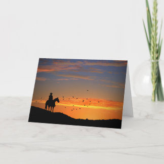 Cowboy & Horse Sympathy Kaart